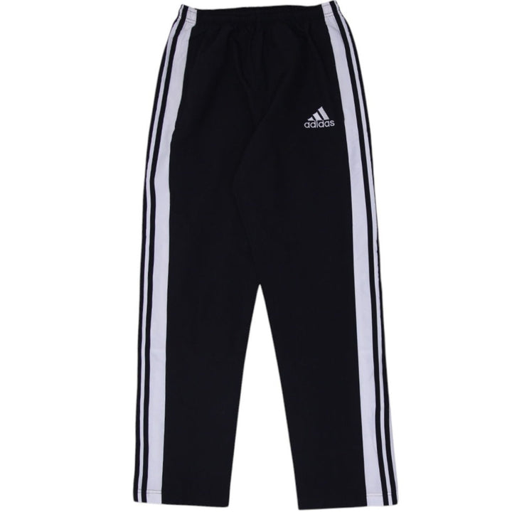 Vintage Mens Adidas Track Pants Black Snap Button Polyester