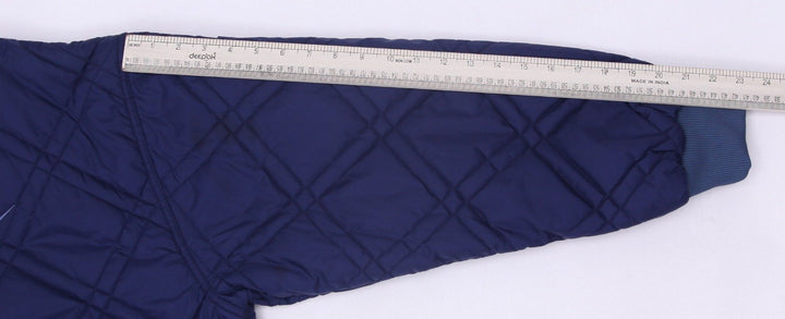 Vintage Nike Puffer Navy Quilted Full Zip Reversible Swoosh Jacket Size M | Migration_Jackets - View 11 | Fashion Rerun