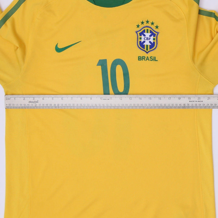 Mens 2010 Nike Brazil Home Football Jersey #10 Size L