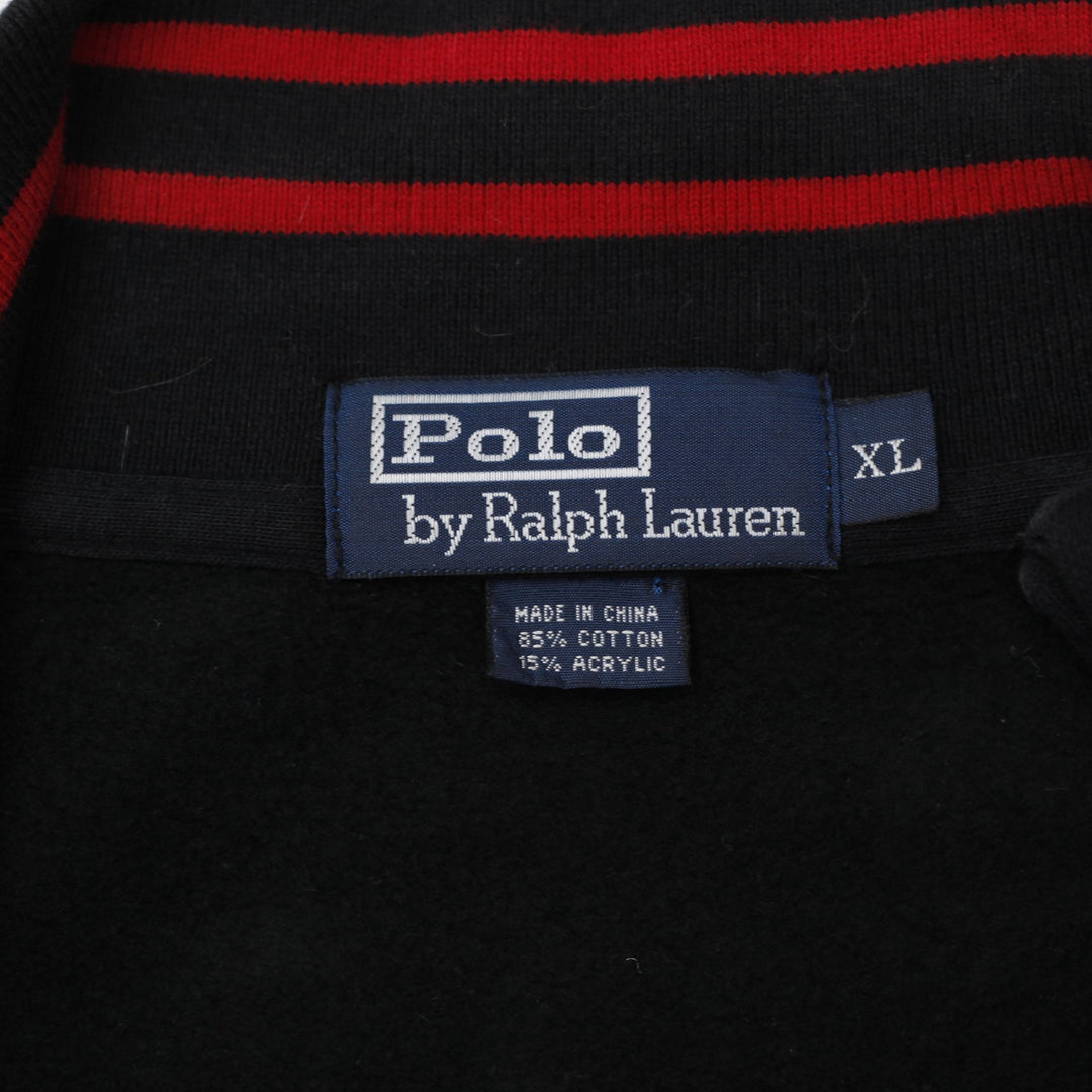 Vintage Polo By Ralph Lauren Sweater Black 1/4 Zip Cotton Blend XL | Migration_Jumper & Knitwear RL Collectio | Fashion Rerun