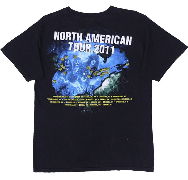 Mens KISS The Hottest Show On Earth North America Tour 2011 T-Shirt