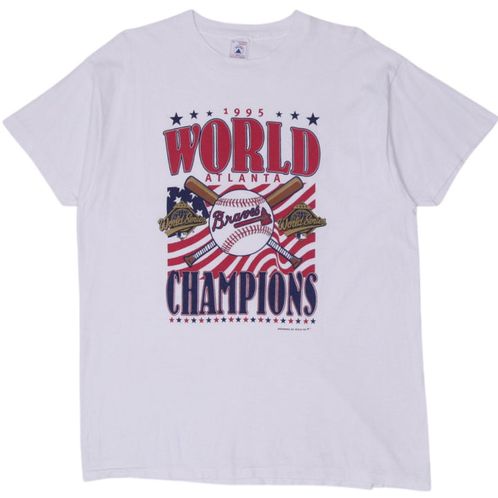 Vintage 1995 Atlanta Braves World Series Champions Made In USA T-Shirt | Migration_T-Shirts | Fashion Rerun