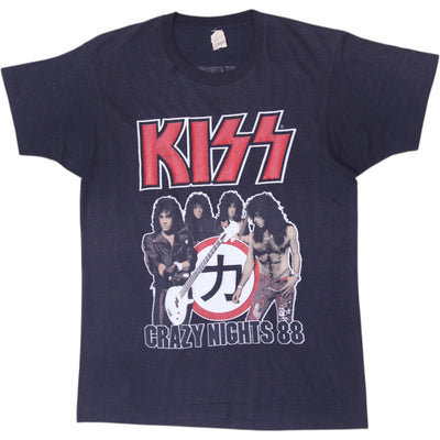 Vintage 1988 KISS Crazy Nights World Tour T-Shirt Size L
