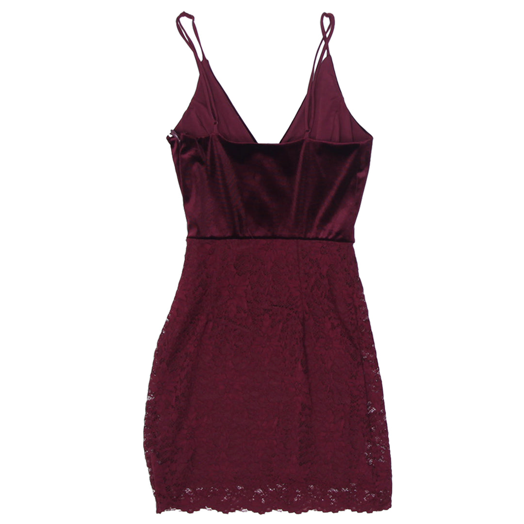 Y2K Ladies Bebe Strappy Maroon Dress
