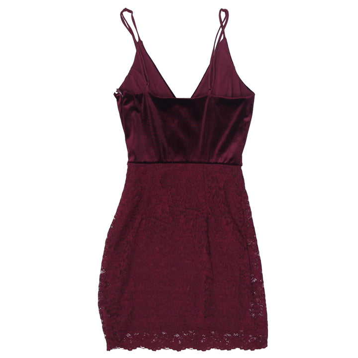 Y2K Ladies Bebe Strappy Maroon Dress