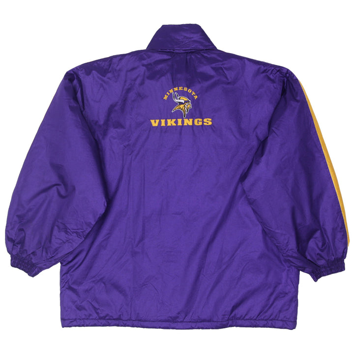 Vintage Mens Logo Athletic NFL Jacket Purple Full Zip Vikings