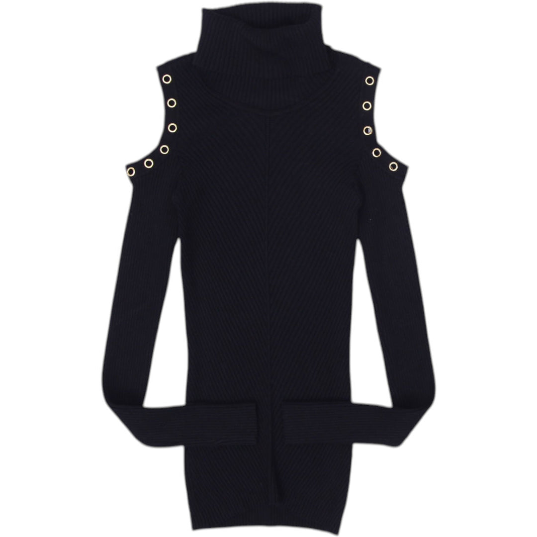 Y2K XOXO Cold-Shoulder Grommet Knit Sweater Size XS | Migration_Knitwear & Sweaters | Fashion Rerun