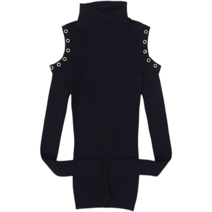 Y2K XOXO Cold-Shoulder Grommet Knit Sweater Size XS | Migration_Knitwear & Sweaters | Fashion Rerun