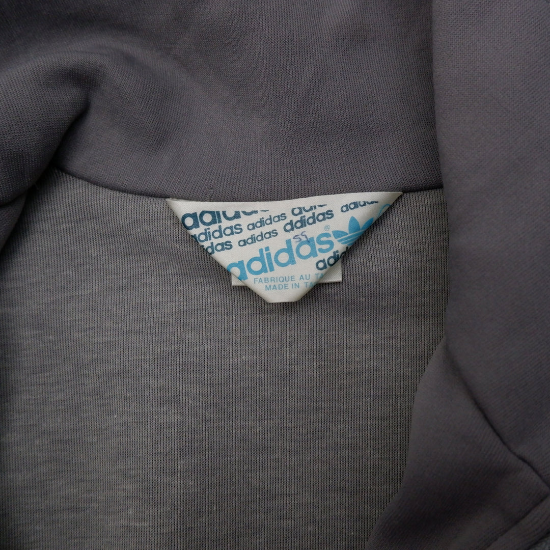 Vintage 80s Embroidered Adidas Logo Track Zip Up Jacket