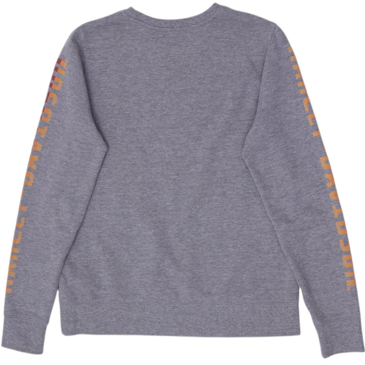 Mens Harley Davidson Flat Track Biker Sleeve Spellout Sweatshirt Size M