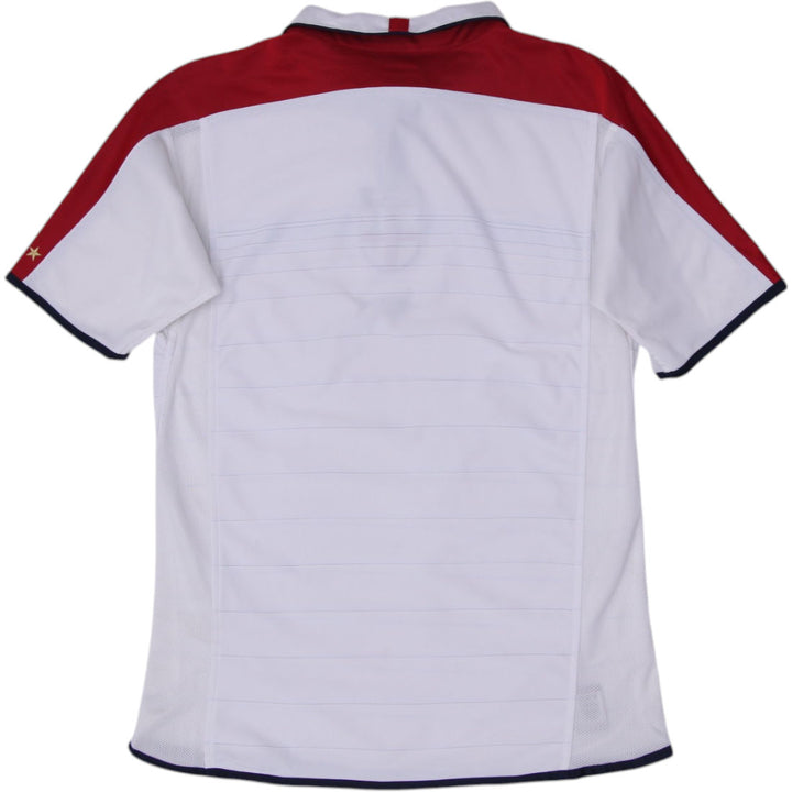 Mens Umbro England Soccer Jersey White Red Team Logo ' 03-05 | Migration_Jerseys - Side View | Fashion Rerun