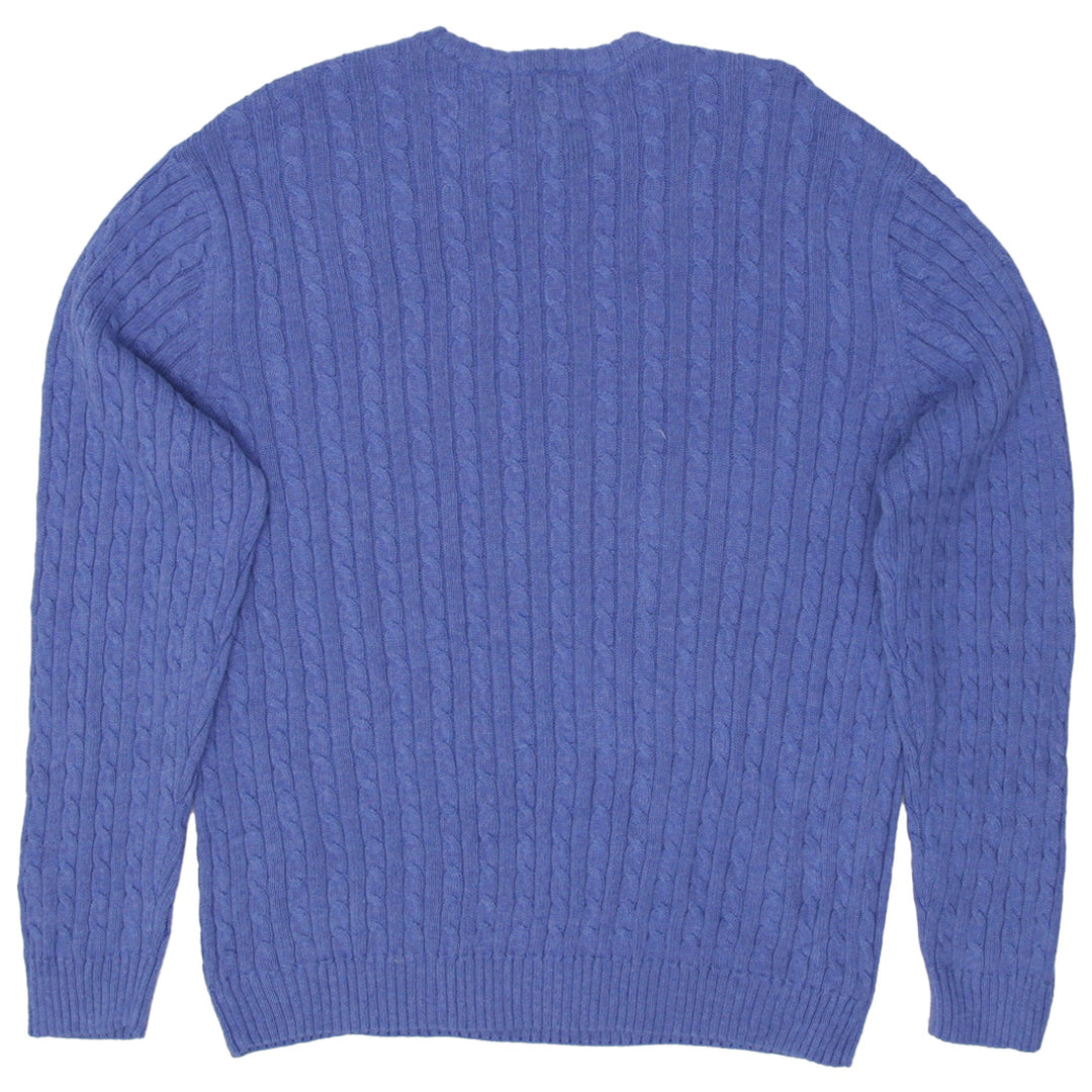 Mens Chaps 100% Cotton Cable Knit Sweater