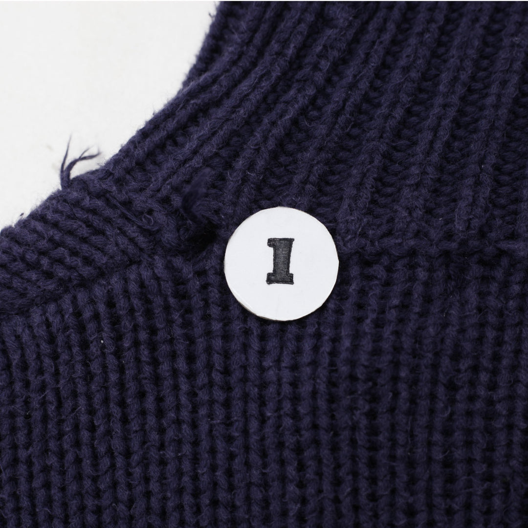 Vintage Ladies Ralph Lauren Navy Flag Knitwear Turtleneck Sweater Size M | Migration_Knitwear & Sweaters - Vi | Fashion Rerun