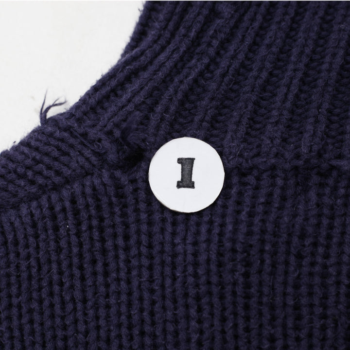 Vintage Ladies Ralph Lauren Navy Flag Knitwear Turtleneck Sweater Size M | Migration_Knitwear & Sweaters - Vi | Fashion Rerun