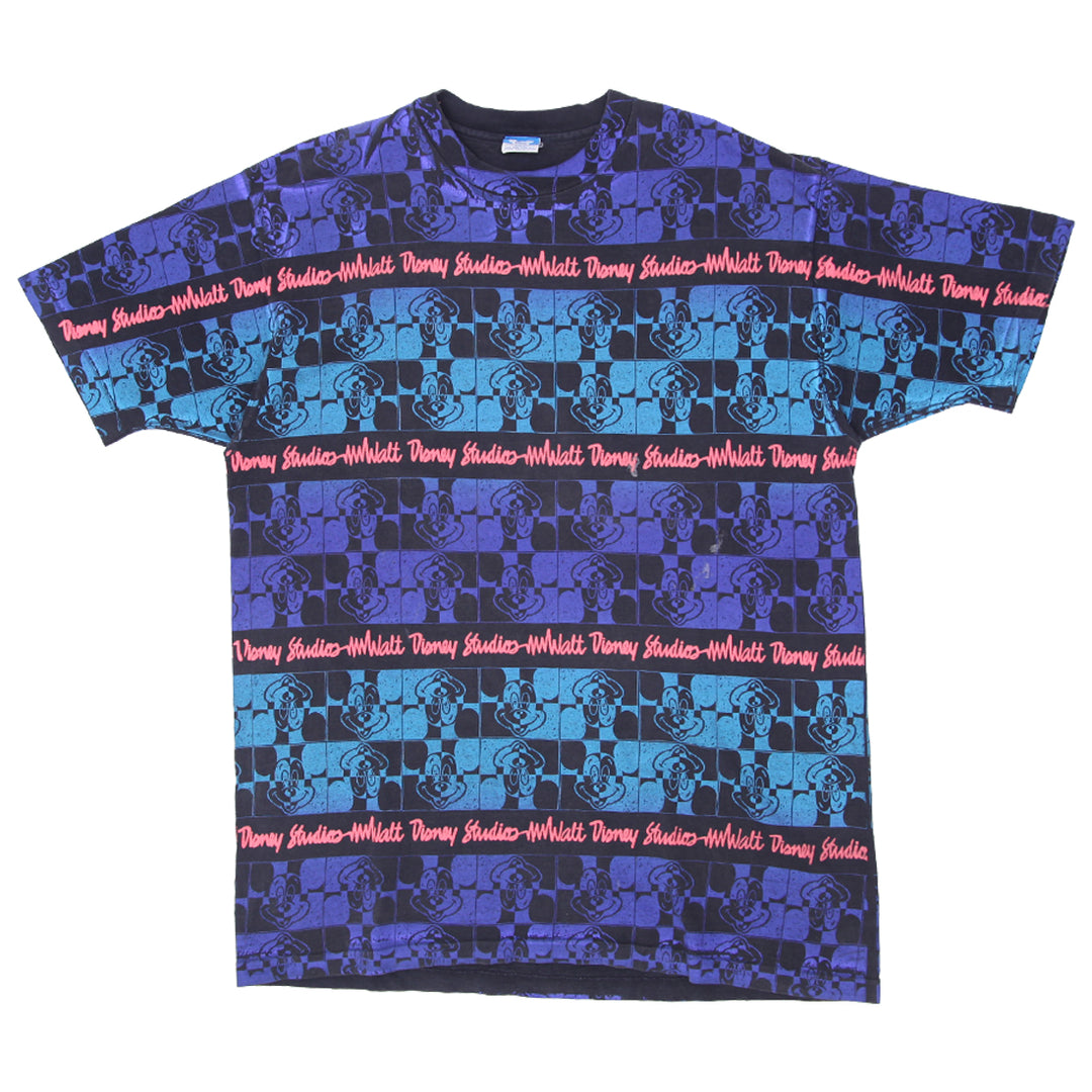 Vintage Walt Disney Studio AOP T-Shirt Single Stitch Made In USA One Size - Fashion Rerun Vintage Migration_T-Shirt