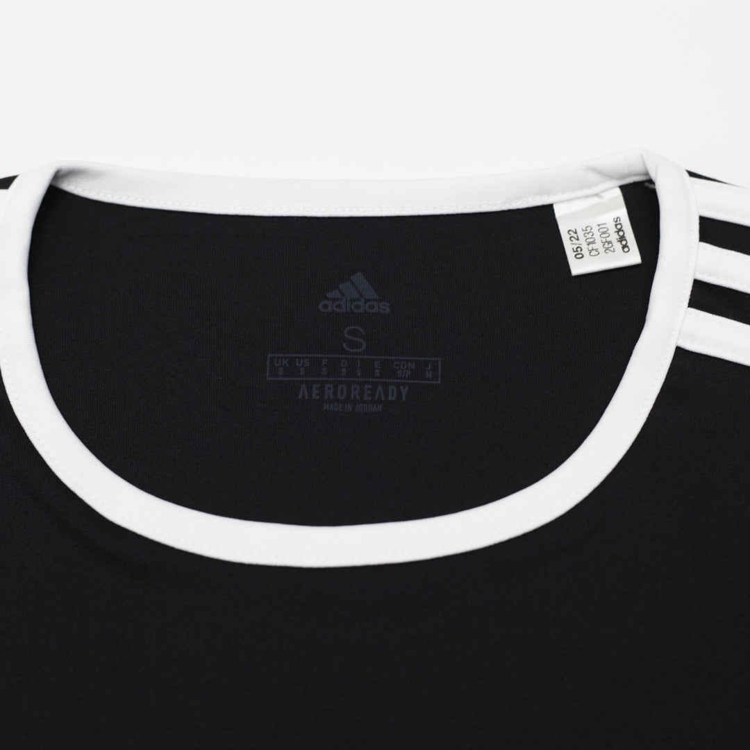 Mens Adidas Aeroready Soccer Jersey Black White Logo Size S