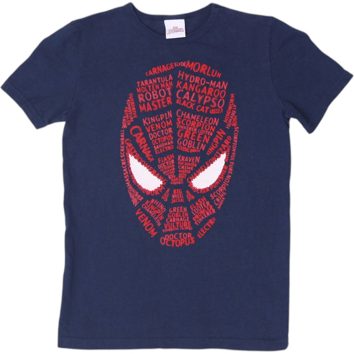 Youth Girls Marvel Spider-Man Typography Mask Graphic T-Shirt Size 10