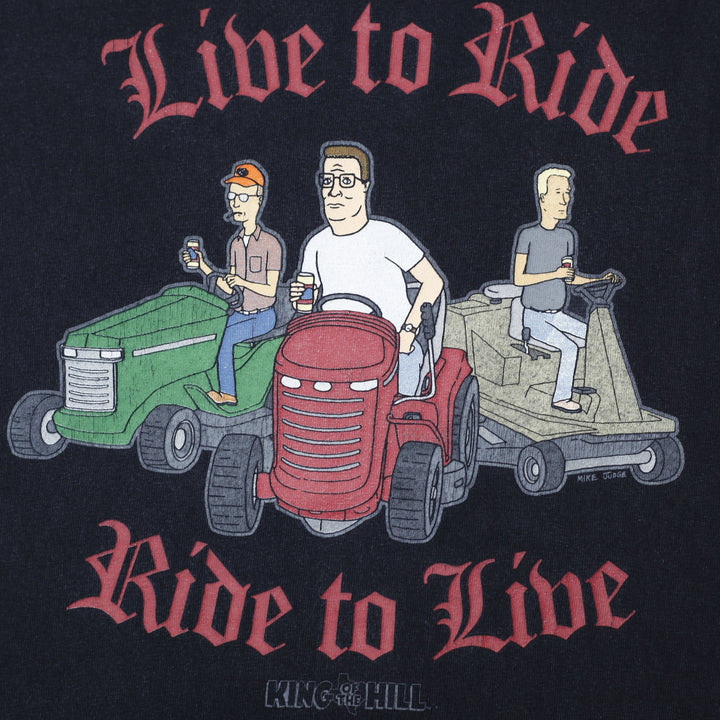 Vintage 2000s King of the Hill "Live to Ride, Ride to Live" T-Shirt Size L | Migration_T-Shirts - Alternate V | Fashion Rerun