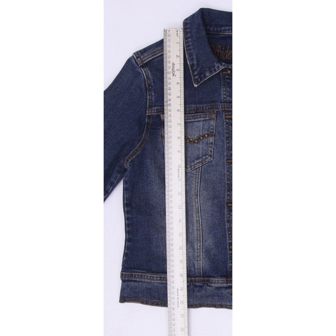 Y2K Side Street Studded Blue Denim Jacket Size M | Migration_Jackets - View 7 | Fashion Rerun