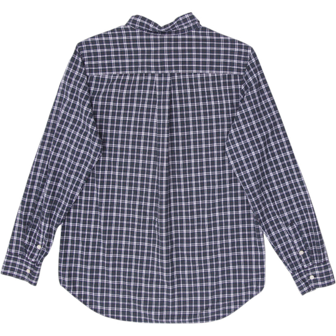 Youth Boys Ralph Lauren Button-Down Collar Checked Cotton Shirt Size XL