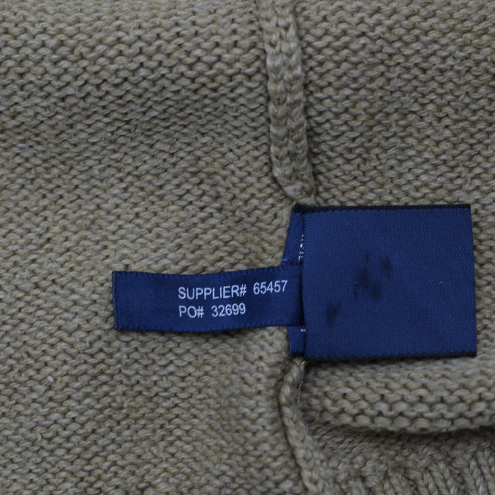 Mens Polo By Ralph Lauren Quarter Zip Knit Sweater 100% Cotton Size XXL
