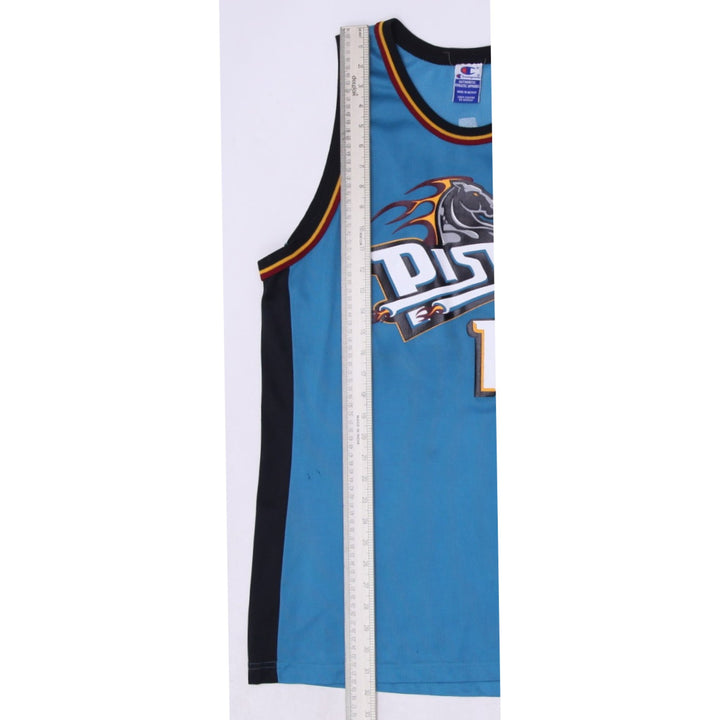 Vintage Champion Pistons Sealy #14 Basketball Teal Jersey Size 48 | Migration_Jerseys - View 9 | Fashion Rerun