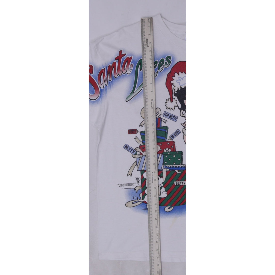 Vintage Mens Freeze White Christmas Betty Boop Graphic T-Shirt | Migration_T-Shirts - View 15 | Fashion Rerun