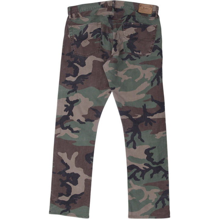 Mens Polo Ralph Lauren Camo Button Fly The Varick Slim Straight Jeans | Migration_Jeans - Side View | Fashion Rerun