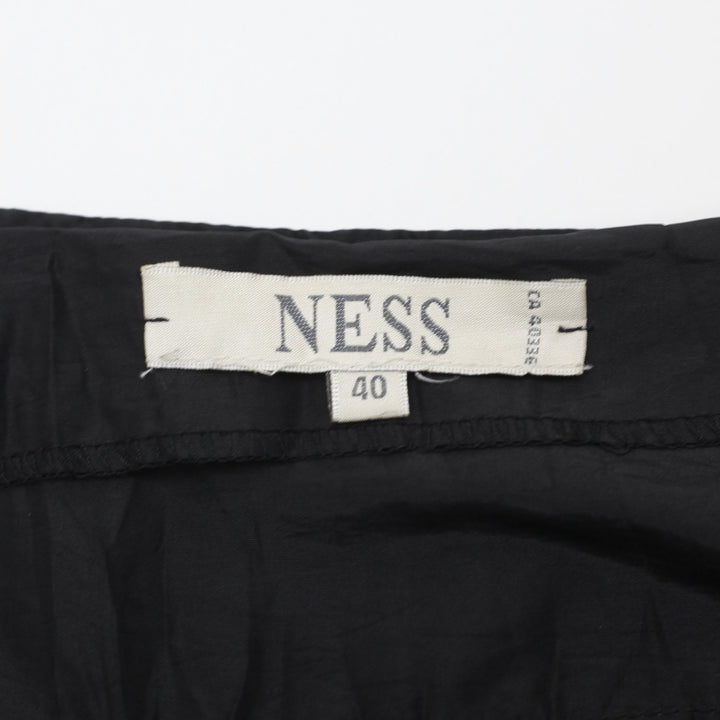 Y2K Ladies Ness Long Skirt Black Ruffle Layered Gothic Size L