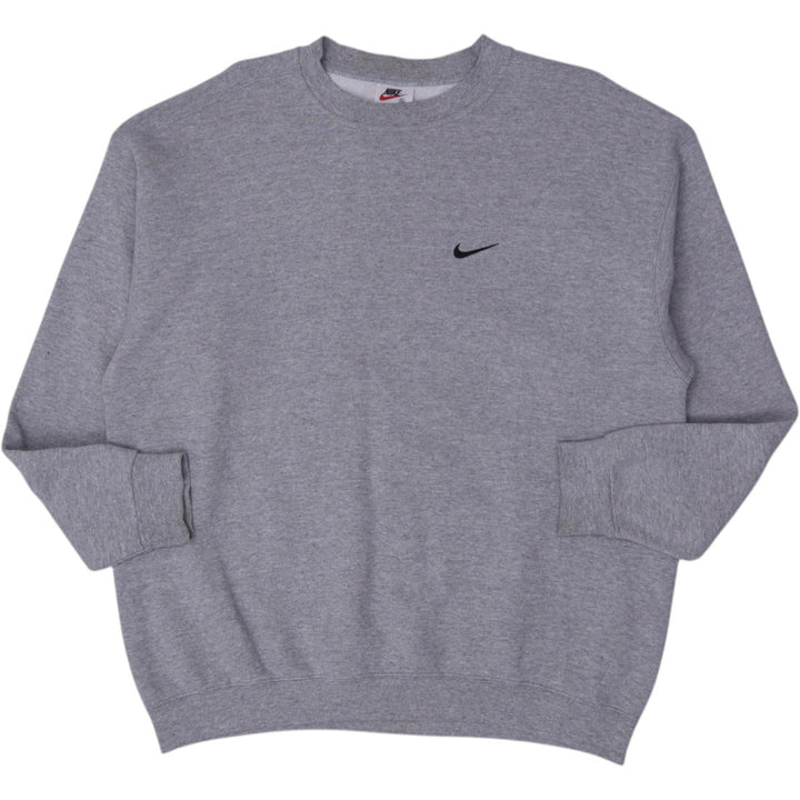 Vintage Mens Nike Sweatshirt Grey Swoosh Crewneck Logo | Migration_Sweatshirt | Fashion Rerun