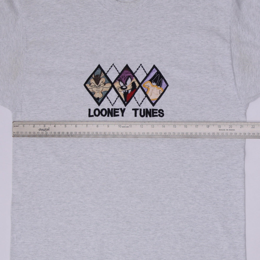 Vintage 90s Looney Tunes Warner Bros Diamond Character T-Shirt Made in USA Sz L