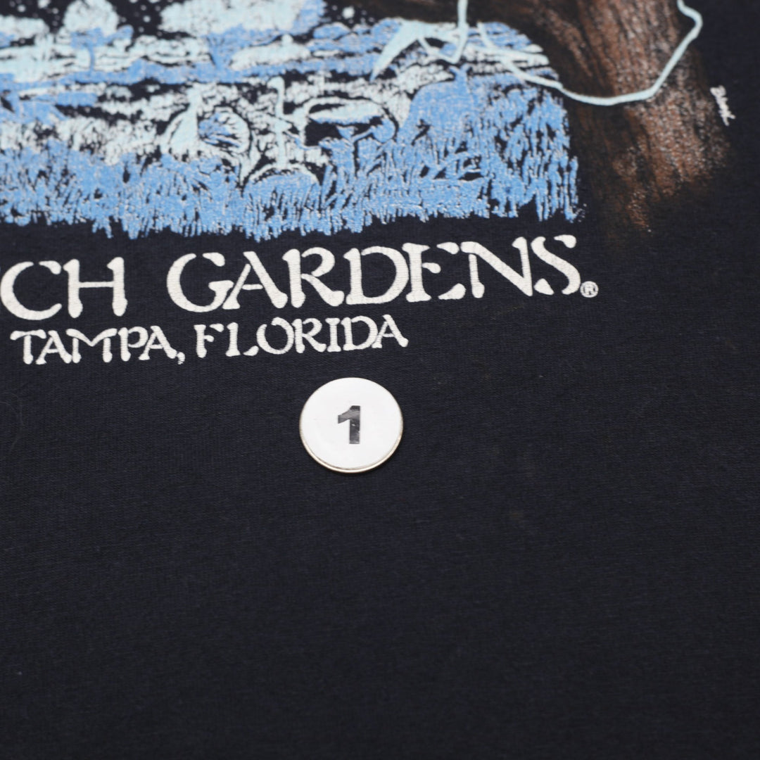 Vintage 80s Busch Gardens Tampa FL Souvenir Graphic T-Shirt Size M