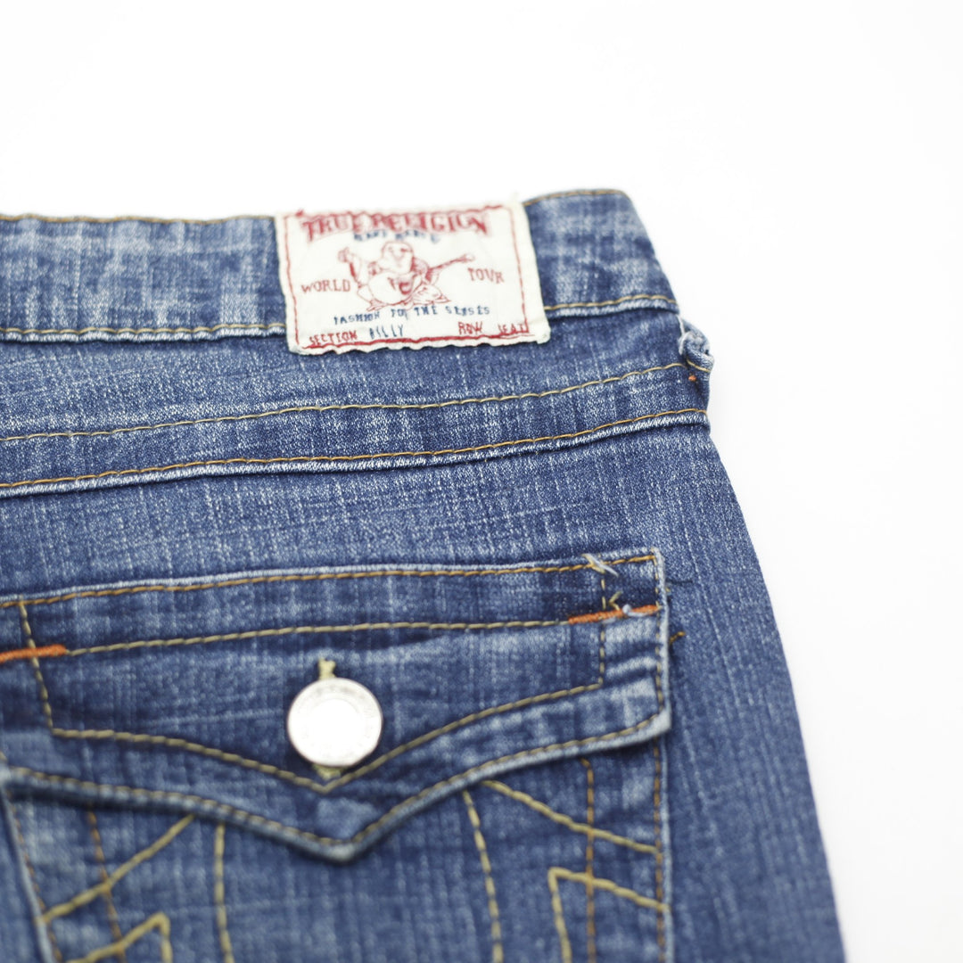 Y2K Ladies True Religion Straight Denim Jeans Size 29