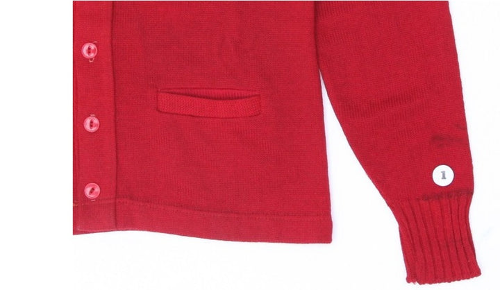 Vintage Letterman 100% Virgin Wool Knit Cardigan Sweater