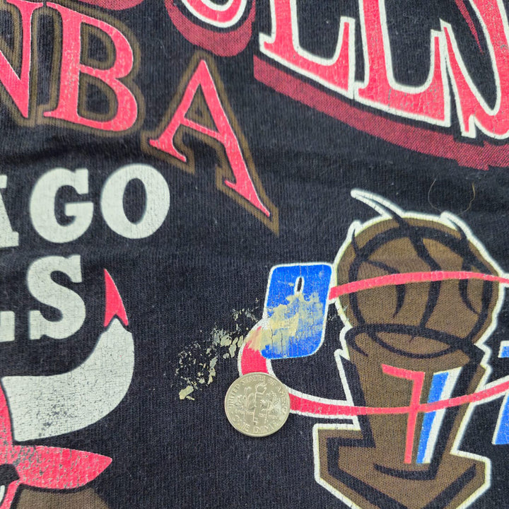 1997 Vintage Chicago Bulls NBA Champion T-Shirt Black Logo Athletic XL - Fashion Rerun Vintage Migration_T-Shirt