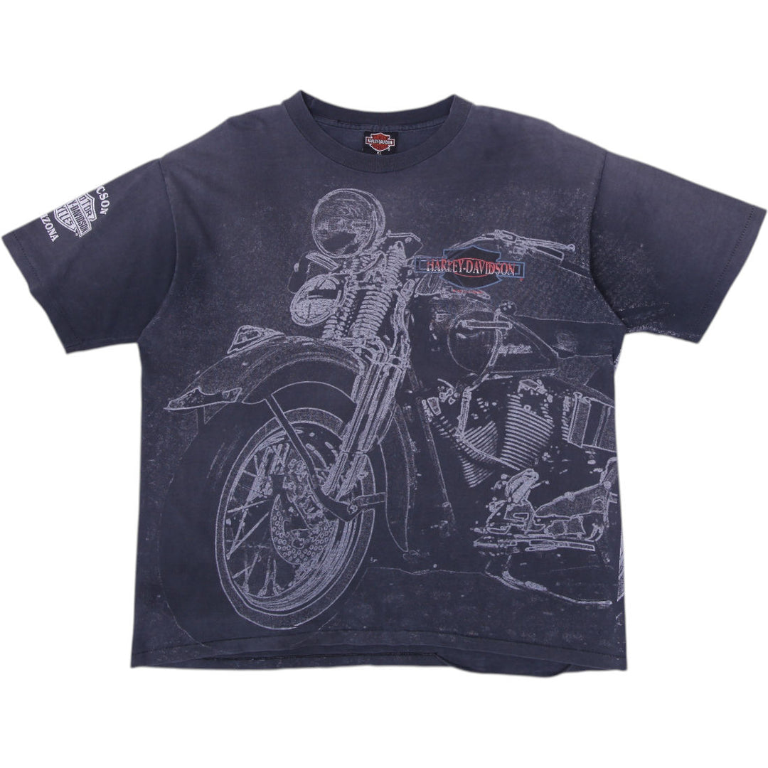 Vintage 1992 Harley Davidson Motorcycles Rider AOP T-Shirt Size XL | Migration_T-Shirts | Fashion Rerun