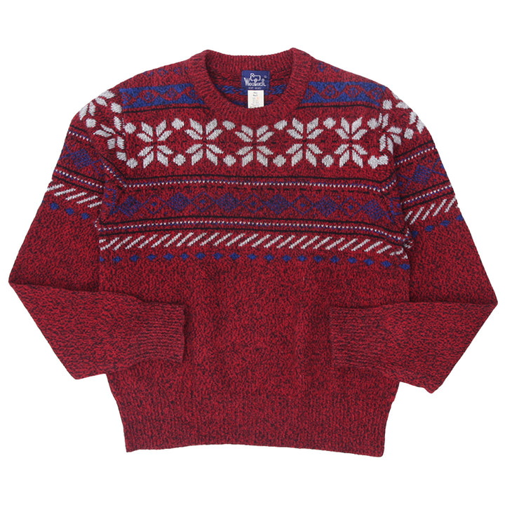 Vintage Woolrich Mens Fair Isle Sweater Red & Blue Size M - Fashion Rerun Vintage Migration_Sweaters