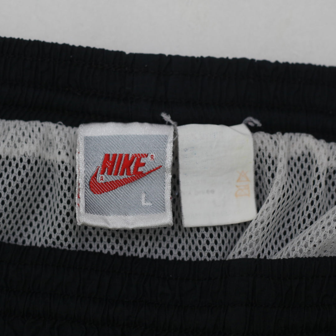 90's Vintage Nike Purple Logo Nylon Shorts Black - Fashion Rerun Vintage Migration_Shorts