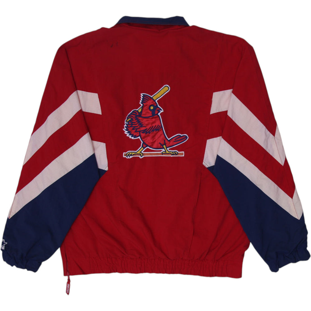 Vintage 90s Starter St. Louis Cardinals Half-zip Windbreaker Jacket Size XL | Migration_Jackets - Side View | Fashion Rerun