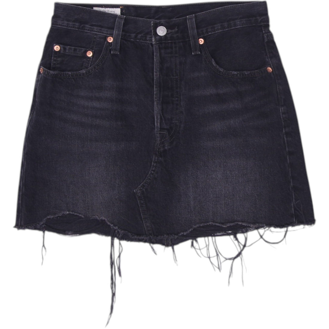 Y2K Ladies Levis Distressed Denim Skirt Size 26