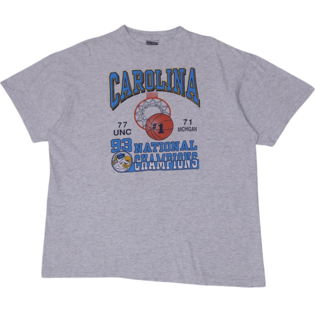 Vintage 1993 North Carolina Tar Heels National Champions T-Shirt Made In USA XXL | Migration_T-Shirts | Fashion Rerun