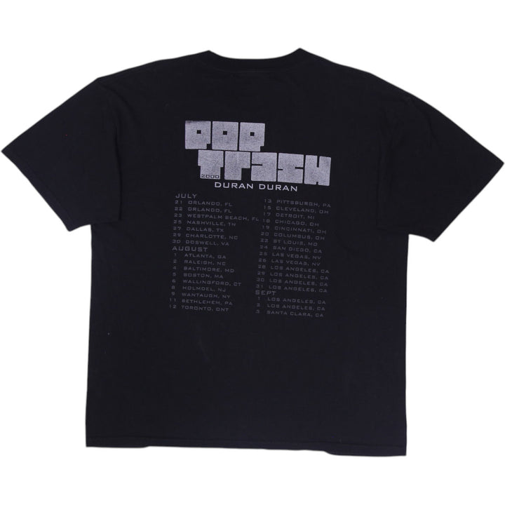 Vintage Mens Duran Duran Tour Black T-Shirt Graphic Concert Size XL