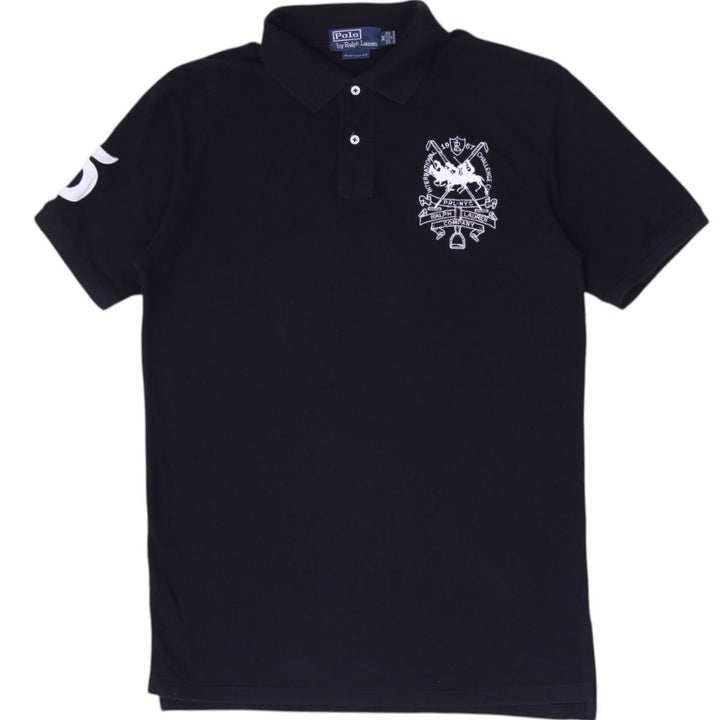 Mens Polo By Ralph Lauren Custom Fit Black Crest Polo T-Shirt Size M