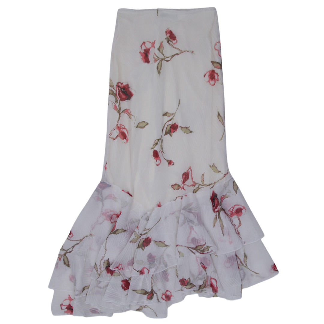 Y2K Floral Ruffled Skirt - Fashion Rerun Vintage Migration_Skirt