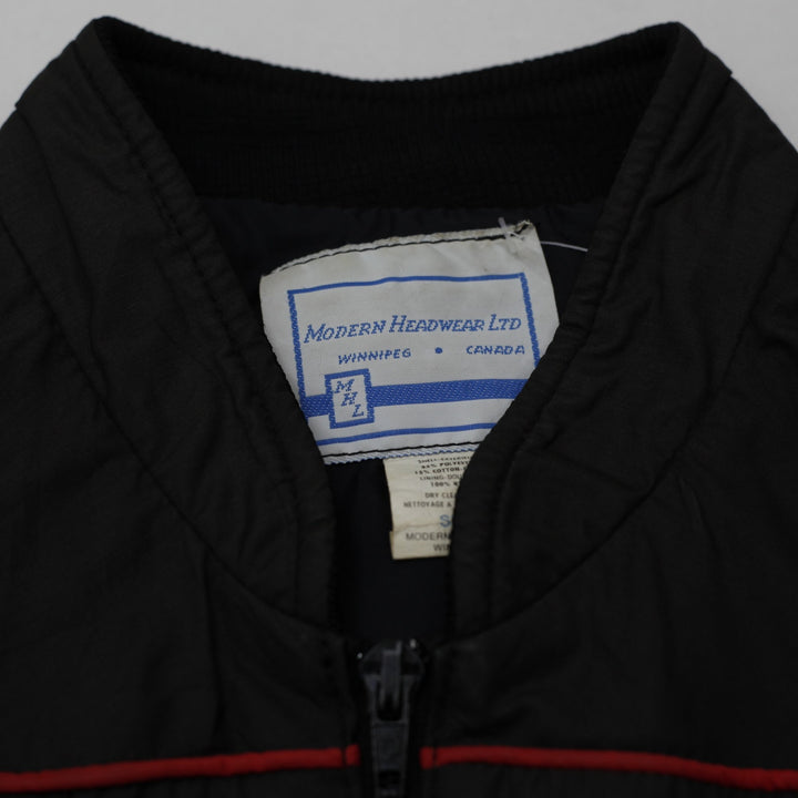 Vintage 90s Mens Modern Headwear Black Snap-on Racing Jacket Size S | Migration_Jackets - Detail View | Fashion Rerun
