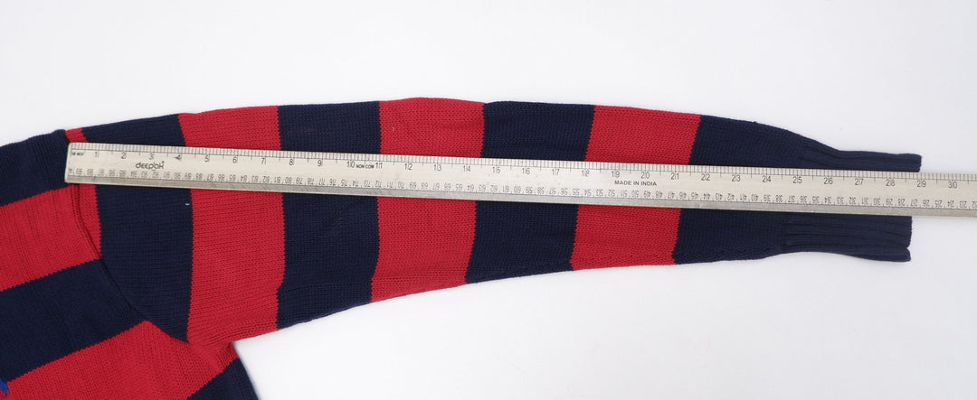 Mens Polo By Ralph Lauren Striped 100% Cotton Knitted Sweater