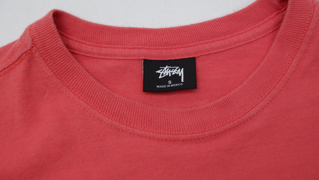 Mens Stussy Logo Crewneck T-Shirt