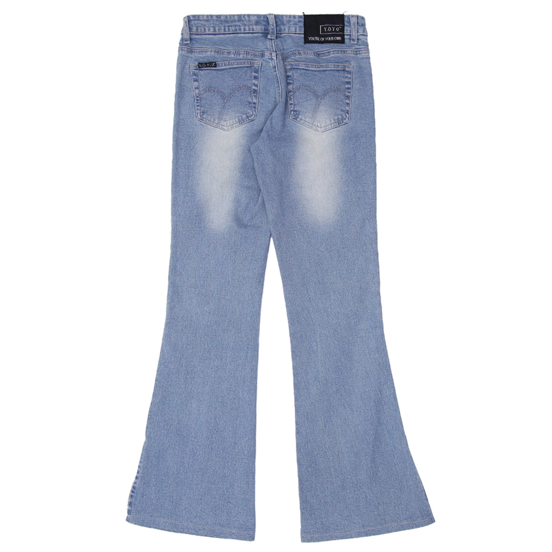 Y2K Y.O.Y.O  Stud Low Rise Flare Jeans - Fashion Rerun Vintage Migration_Pants