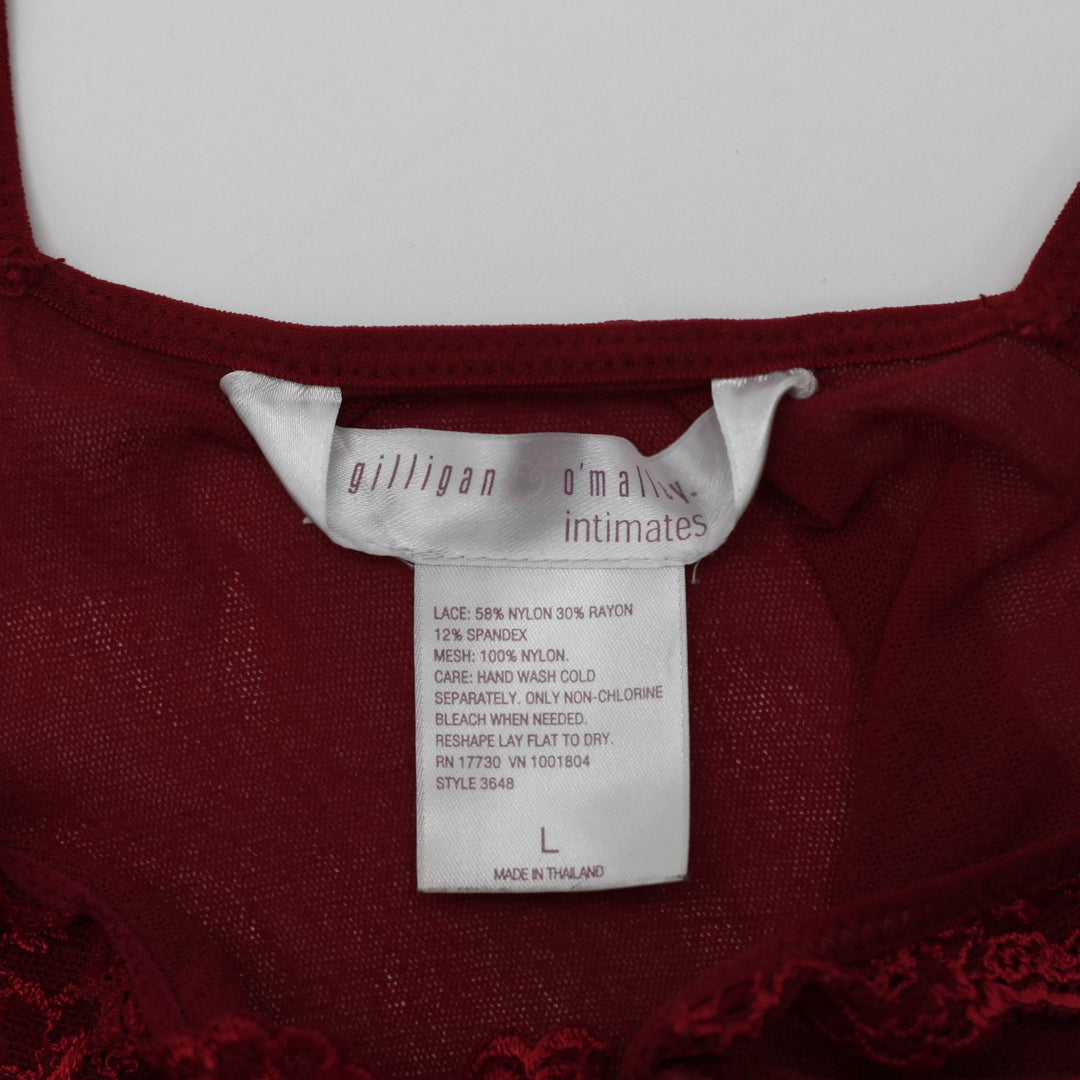 Y2K Ladies Gilligan O’Malley Lace Mesh Detail Camisole Top Size L | Migration_Y2K Tops - Back View | Fashion Rerun