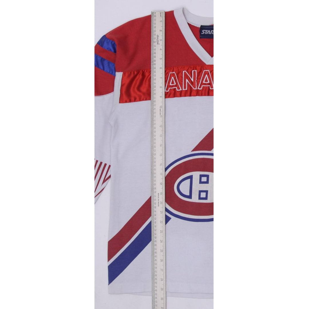 Vintage Starter Canadiens Montreal Hockey Jersey T-Shirt Red White Large